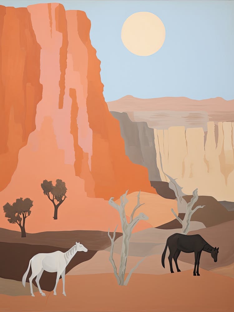 Kyzylkum Desert   Asia (Kazakhstan And Uzbekistan), Contemporary Abstract Illustration 2