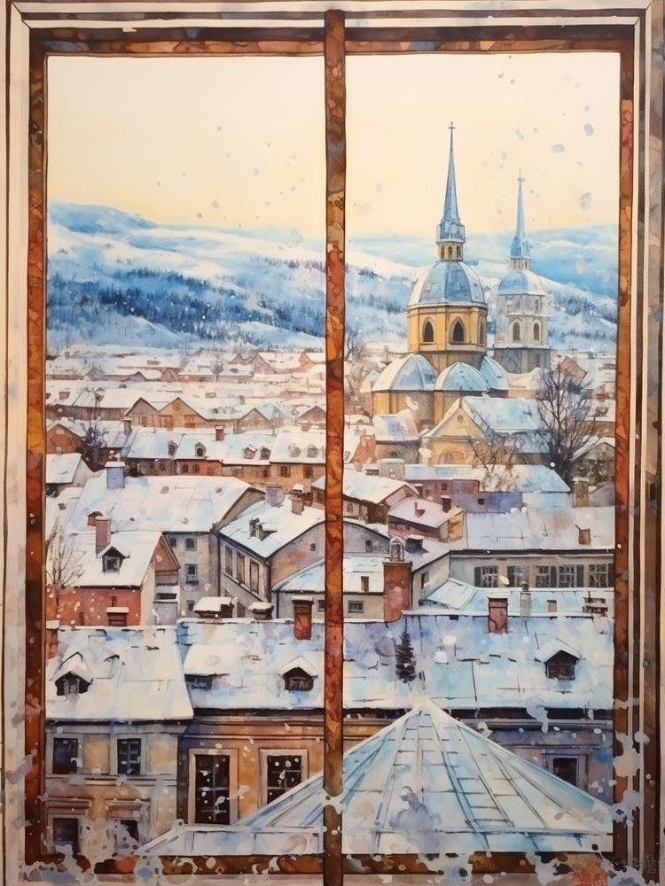 Winter Cityscape Salzburg Austria 4