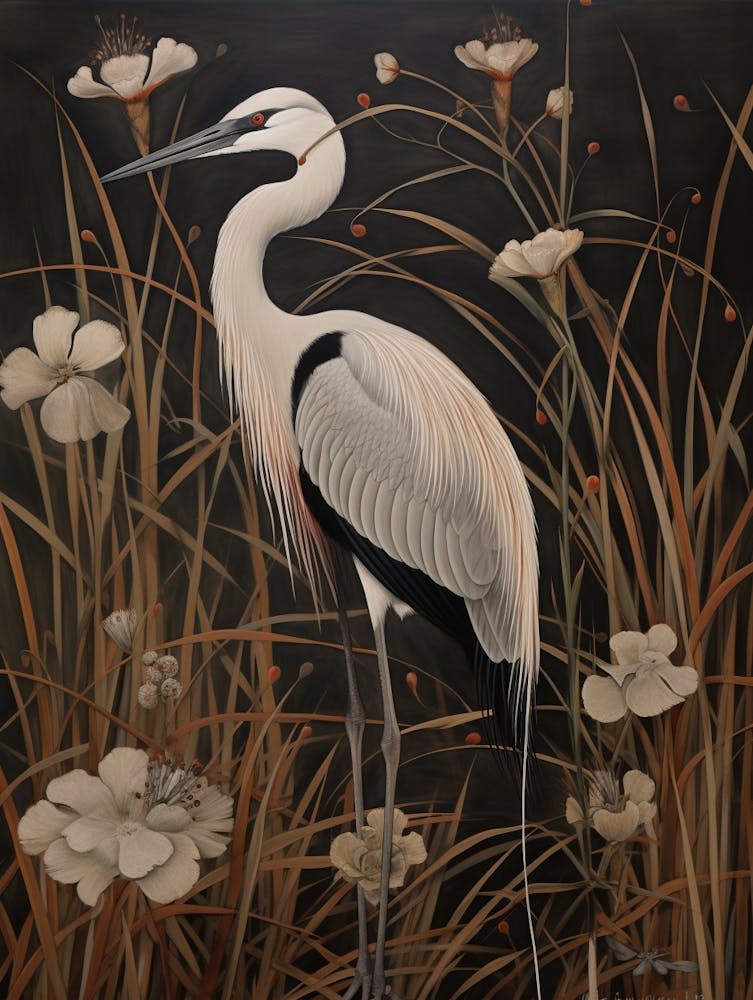 Dark And Moody Botanical Crane 3