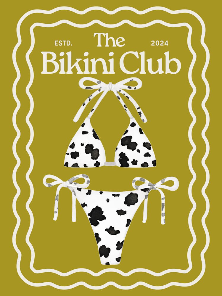 The Bikini Club | Trendy Beachy Coastal Preppy Green and White