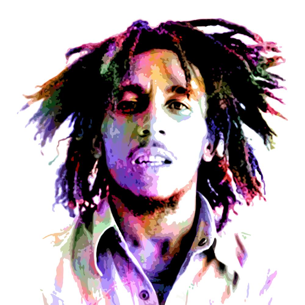Bob Marley Colourful Art
