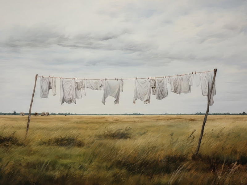 Rustic Laundry Oil Painting