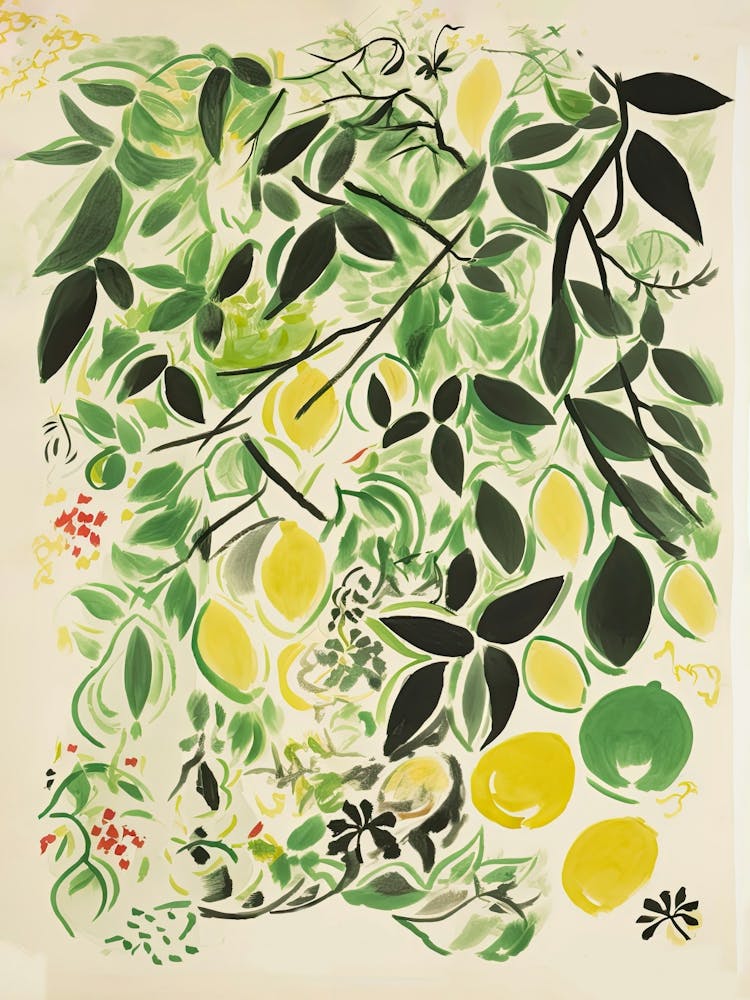 Lime Fruit Drawing 5