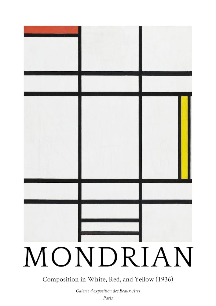 Composition In White, Red, And Yellow, Piet Mondrian
