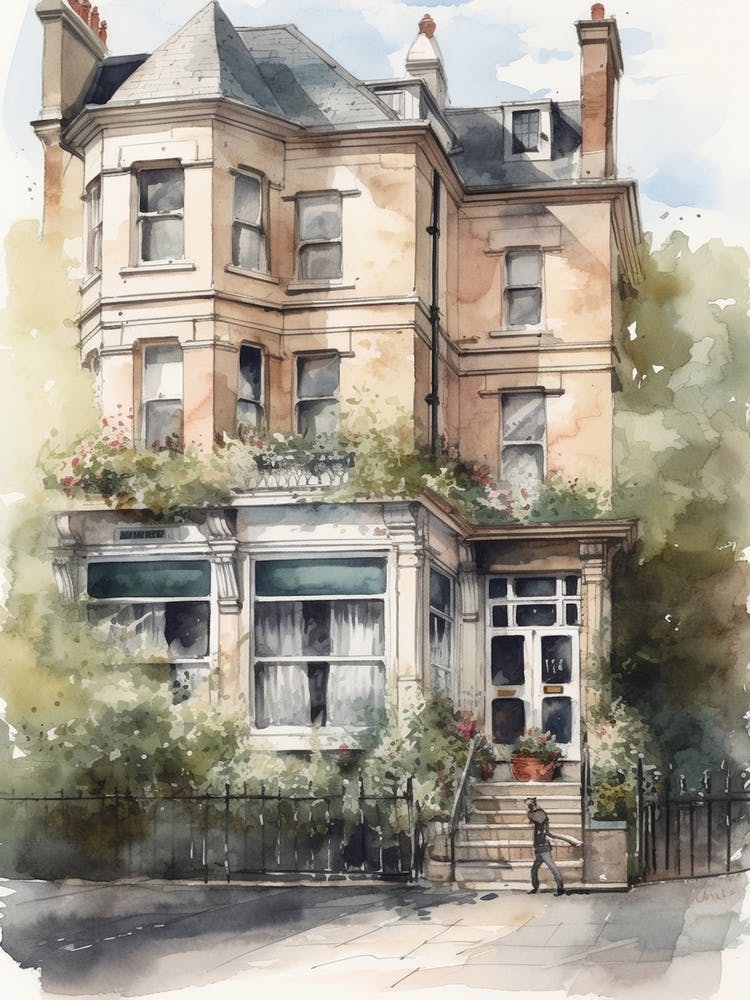 Camberwell London Neighborhood, Watercolour 1