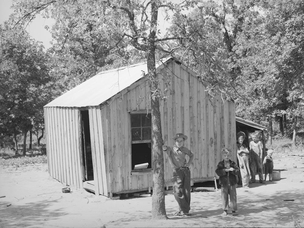 Home Of Former Oil Worker And Miner, Mcintosh County, He Is Now An Agricultural Day Laborer By Russell Lee