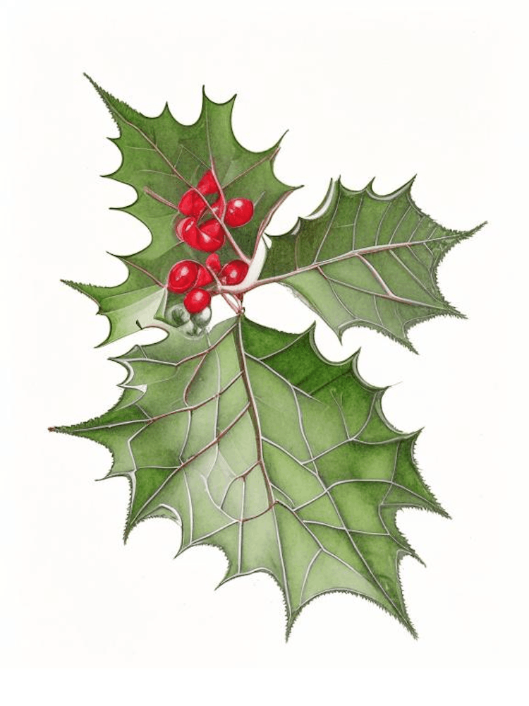 Holly Leaf Illustration