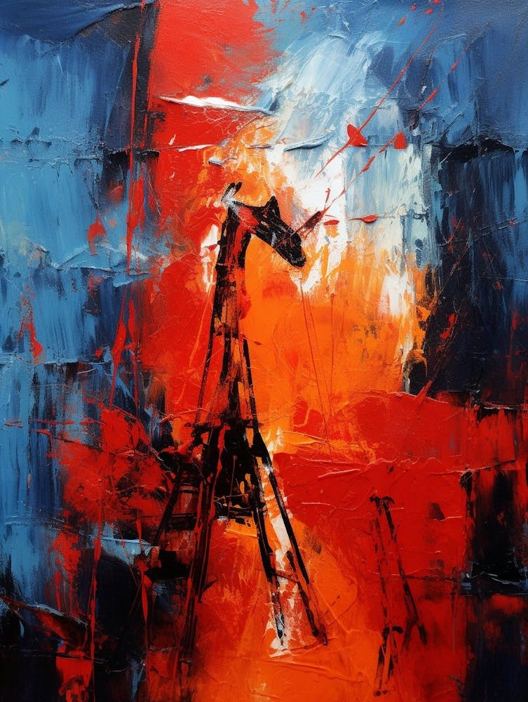 Giraffe Abstract Expressionism 2