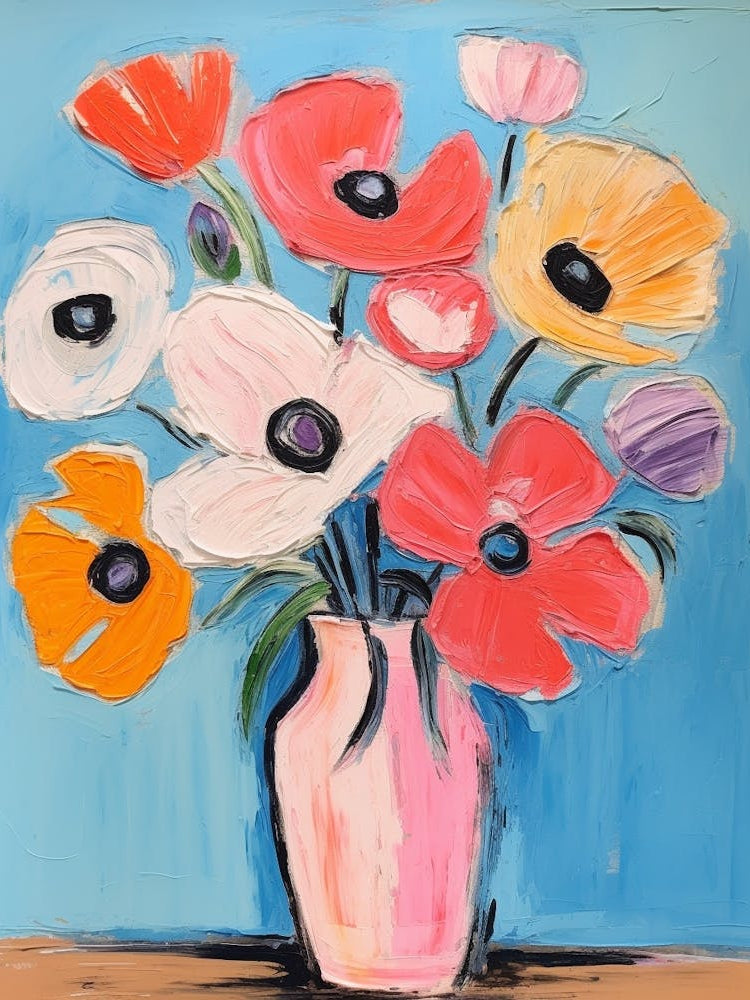 Flower Painting Fauvist Style Anemone 2