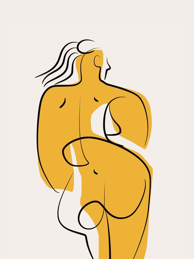 Lines And Curves In Nude