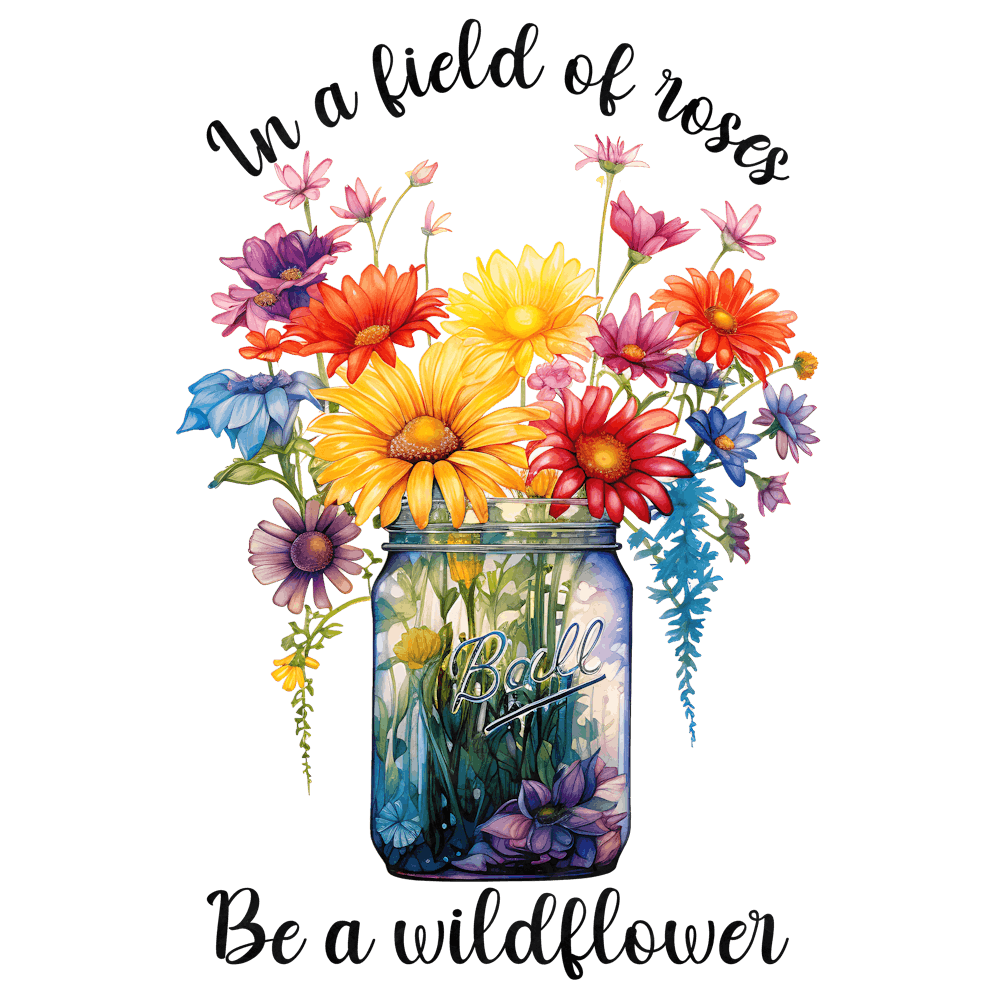 Wildflowers In A Mason Jar