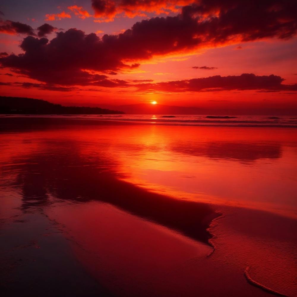 Sonnenuntergang am Strand