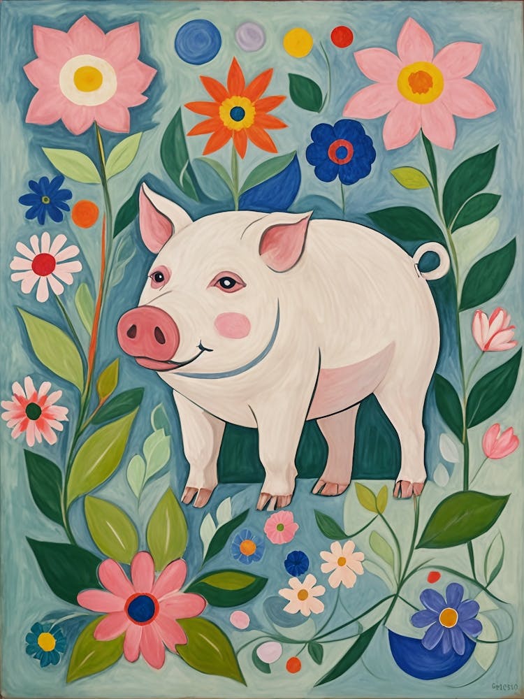 Floral Pig no2