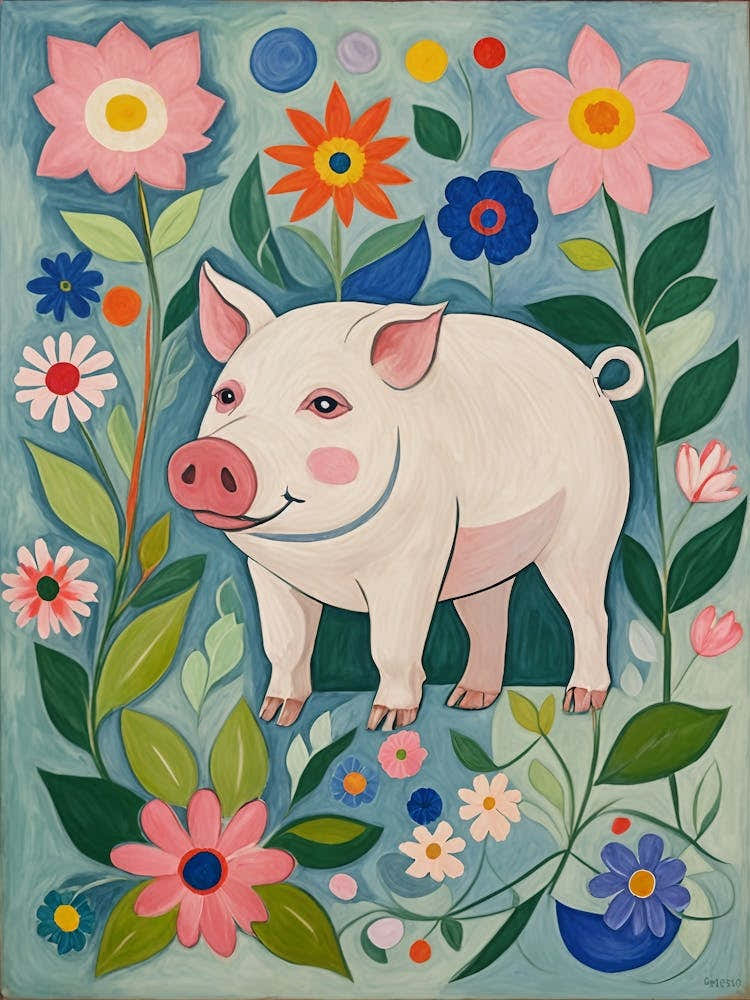 Floral Pig no2