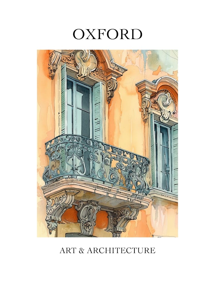 Oxford Travel And Architecture Poster 3