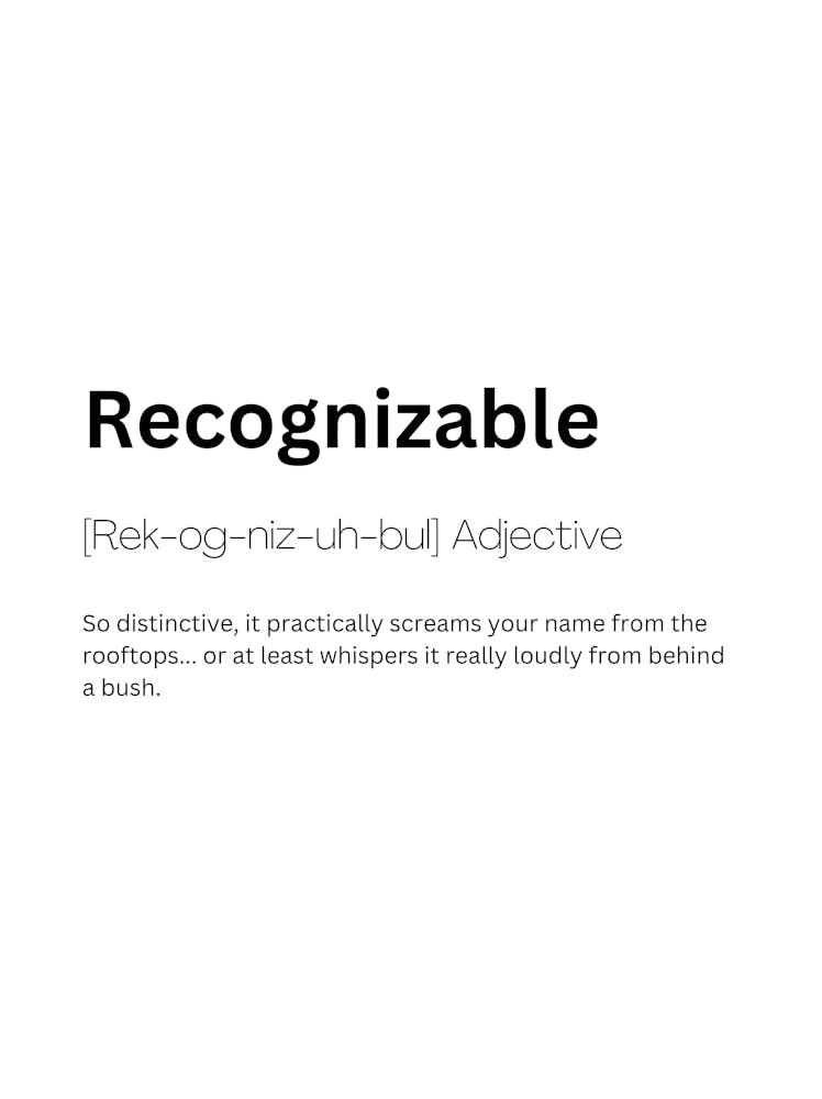 Recognizable Definition Meaning 1
