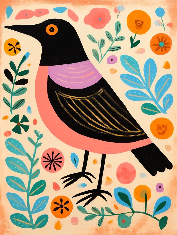 Pink Scandi Blackbird 3