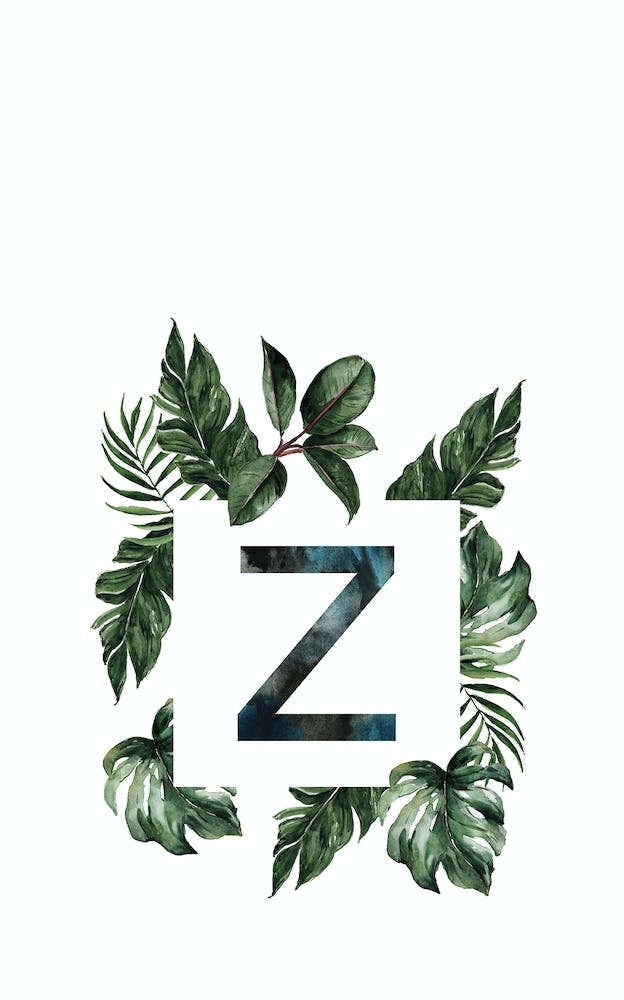 Botanical Alphabet Z