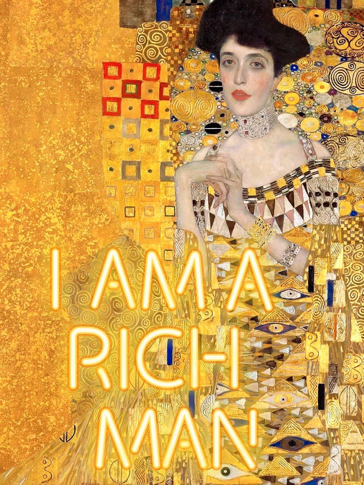 I am a rich man vintage altered art