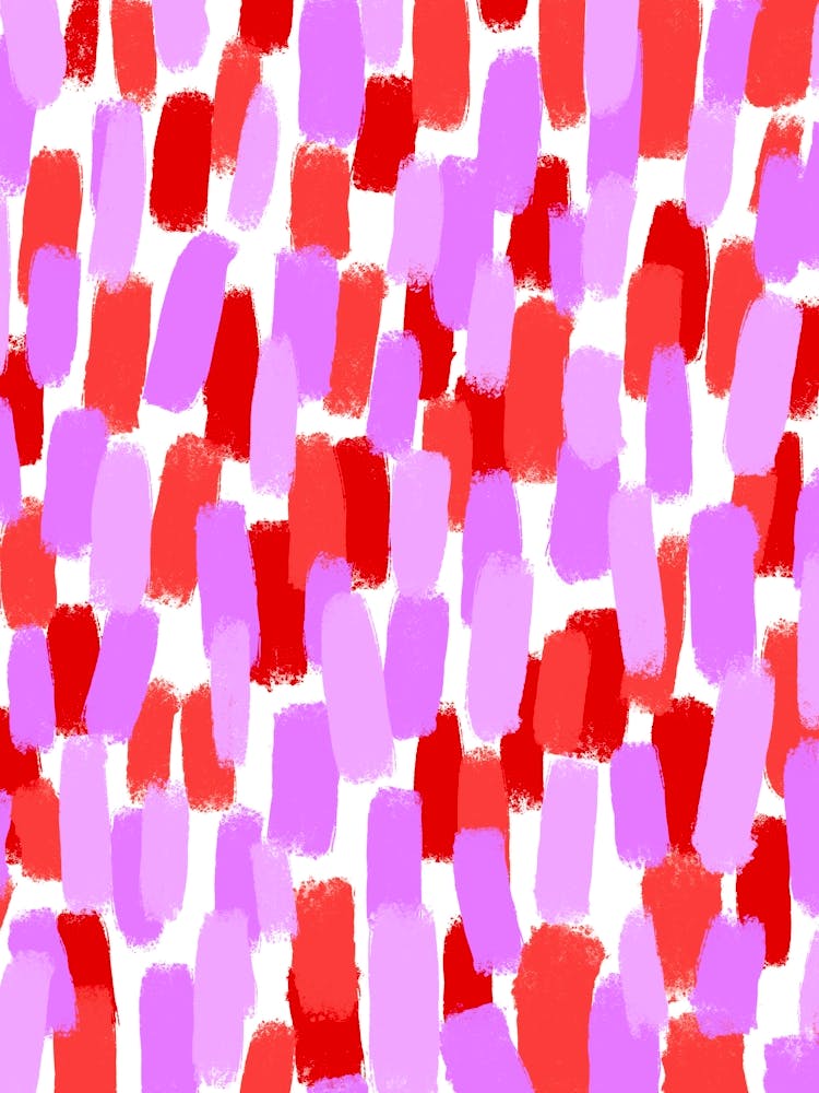 Abstract Paint Brush Strokes Purple and Red