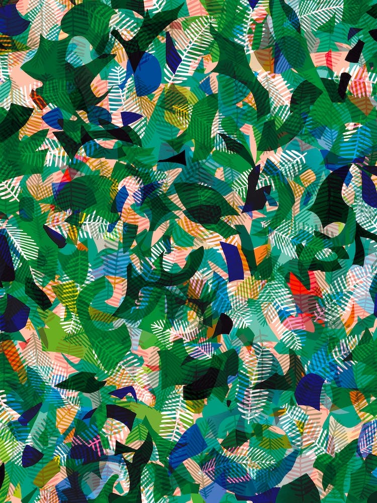 Paper Jungle Abstract Collage