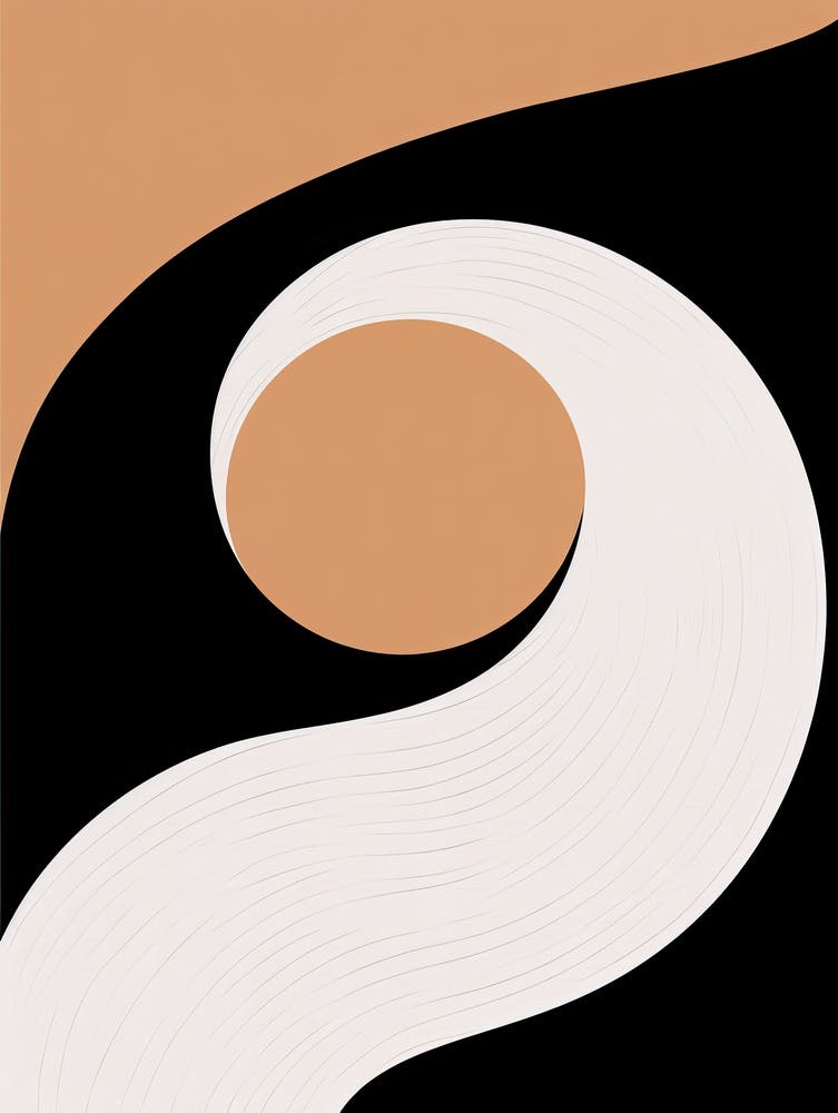 Symphony Of Shapes; Beige Mid Century Harmony