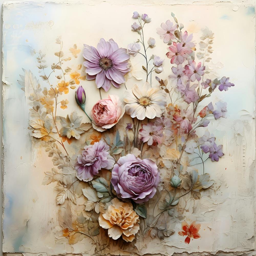 Fleurs Pastel Vintage 1
