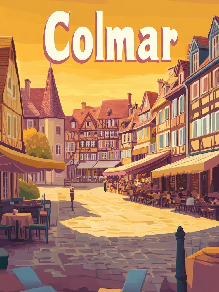 Aihrgdesign A Classic 1960s Travel Poster For Colmar 1