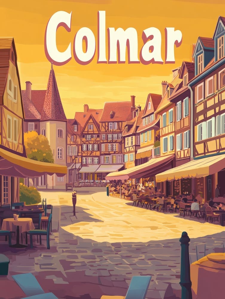 Aihrgdesign A Classic 1960s Travel Poster For Colmar 1