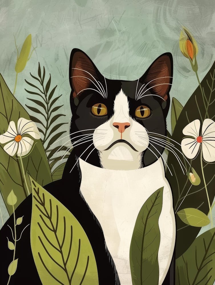 Schwarz-Weiße Katze 33