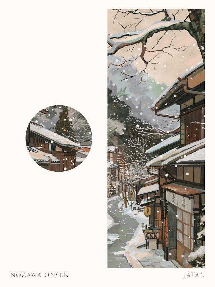 Nozawa Onsen Japan 1 Cut Out Travel Poster