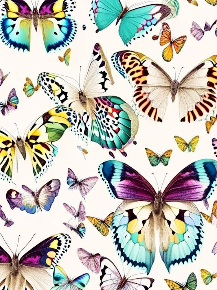 Butterflies Repeat Pattern Decoupage 2