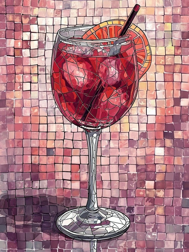 Sangria Mosaic Watercolour