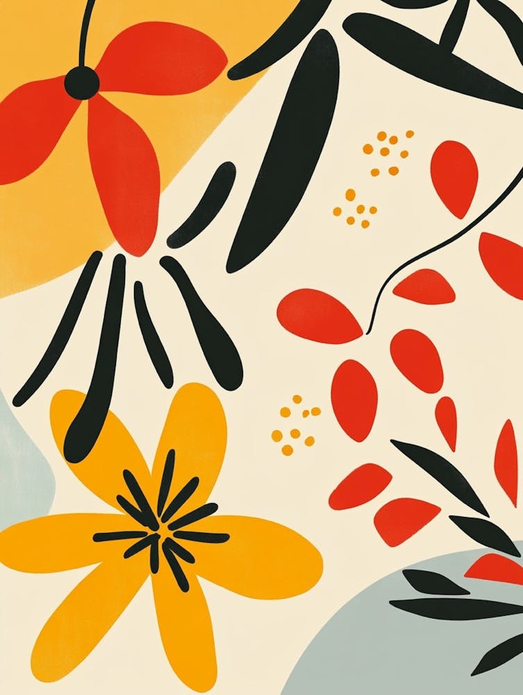 Peinture Florale Abstraite 36