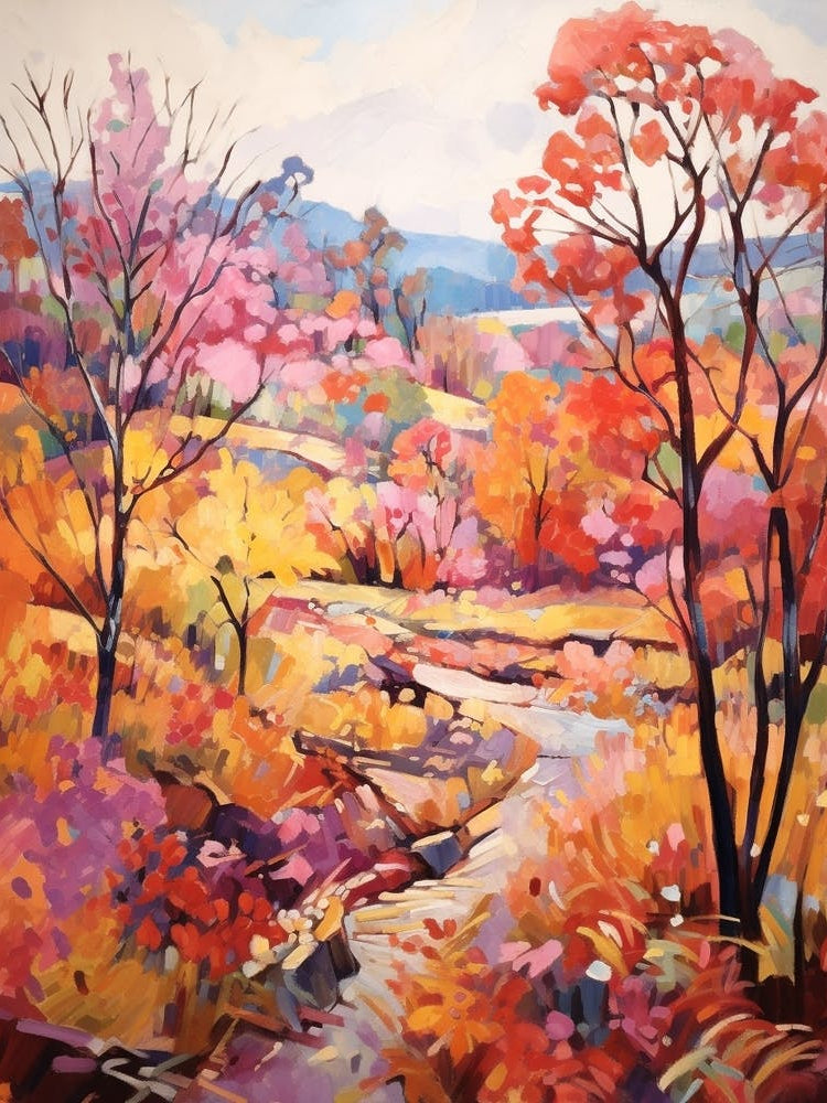 Autumn Gardens Painting Royal Tasmanian Botanical Gardens Australia 2