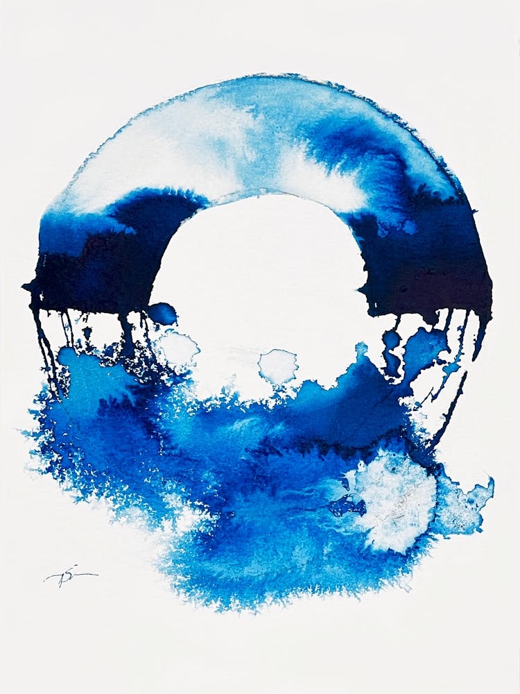 Burst, Acrylic ink on cotton paper