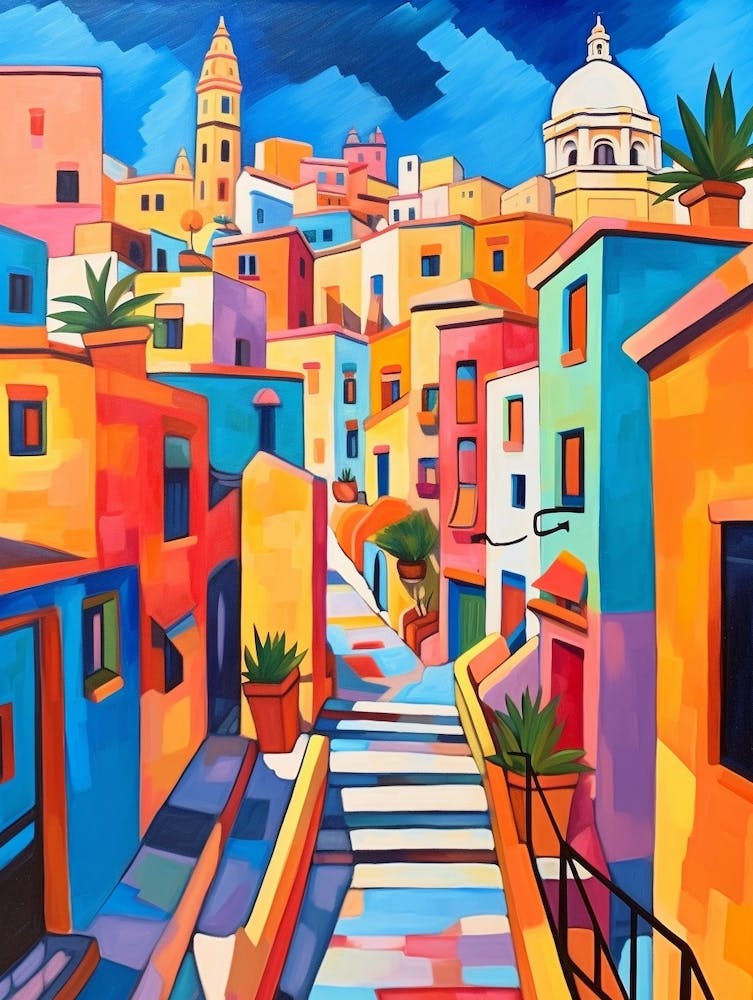 Valletta Malta 3 Fauvist Painting