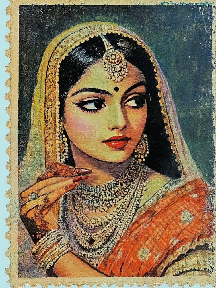 Indian Painting Of A Princess