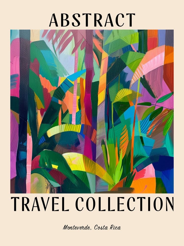 Abstract Travel Collection Poster Monteverde Costa Rica 4