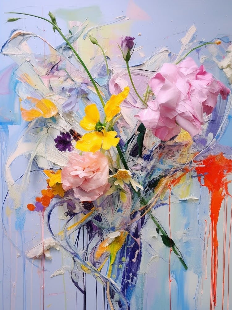 Abstract Flower Painting Lilac 3