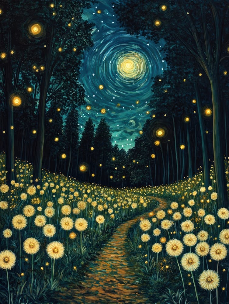 Dandelions At Night 11