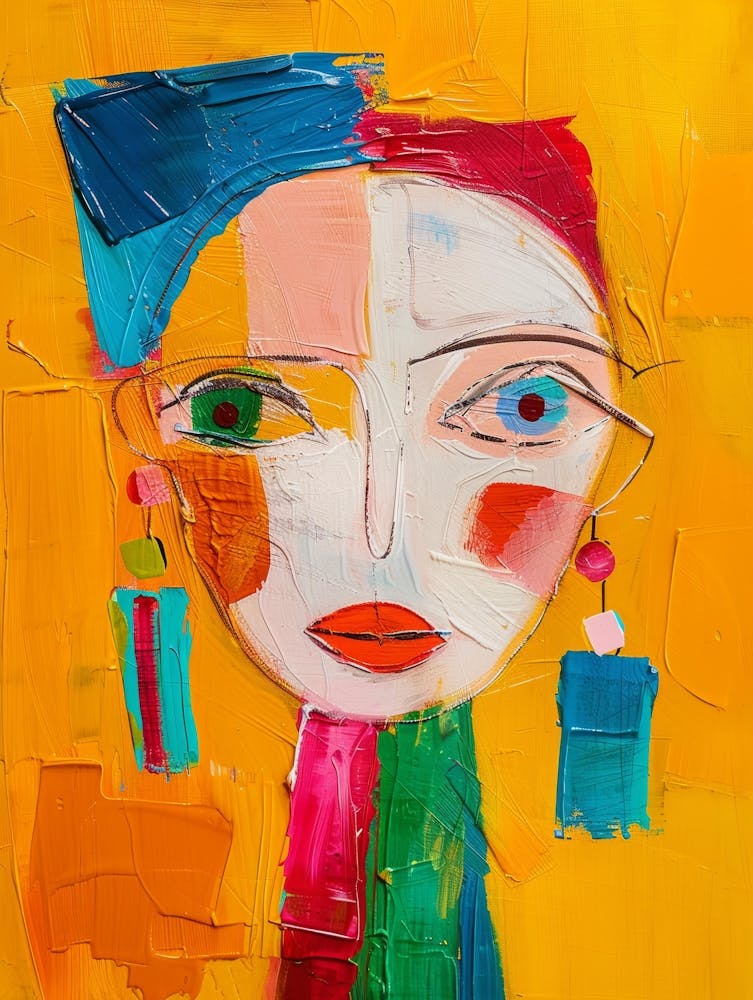 Girl With Colorful Earrings
