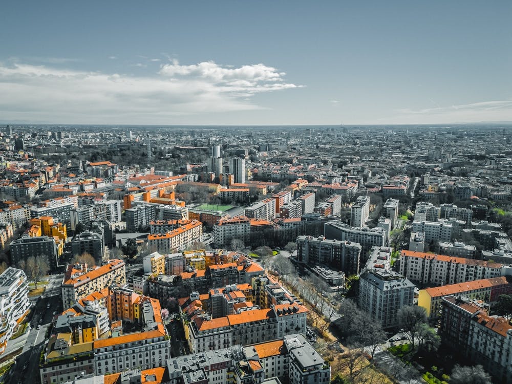 Italie Impression de ville, Art mural de paysage urbain Milan