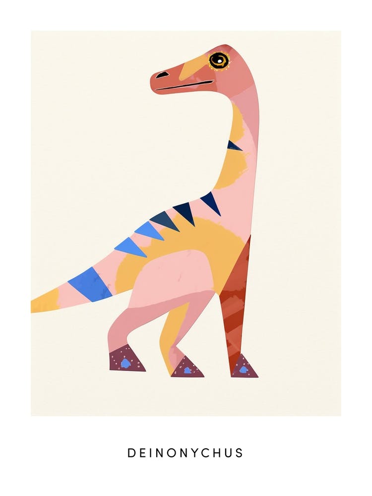 Nursery Dinosaur Art Deinonychus 2 Poster