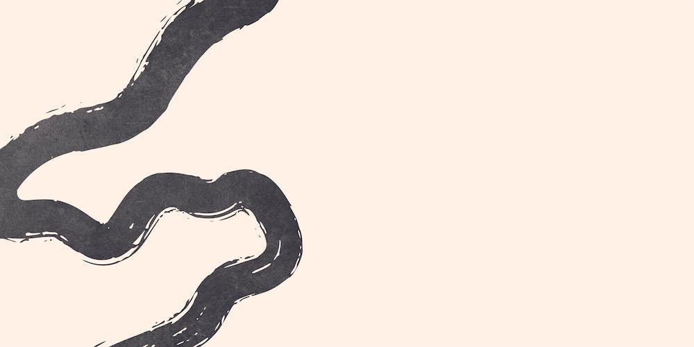 Abstract Brush Stroke 3 In Charcoal