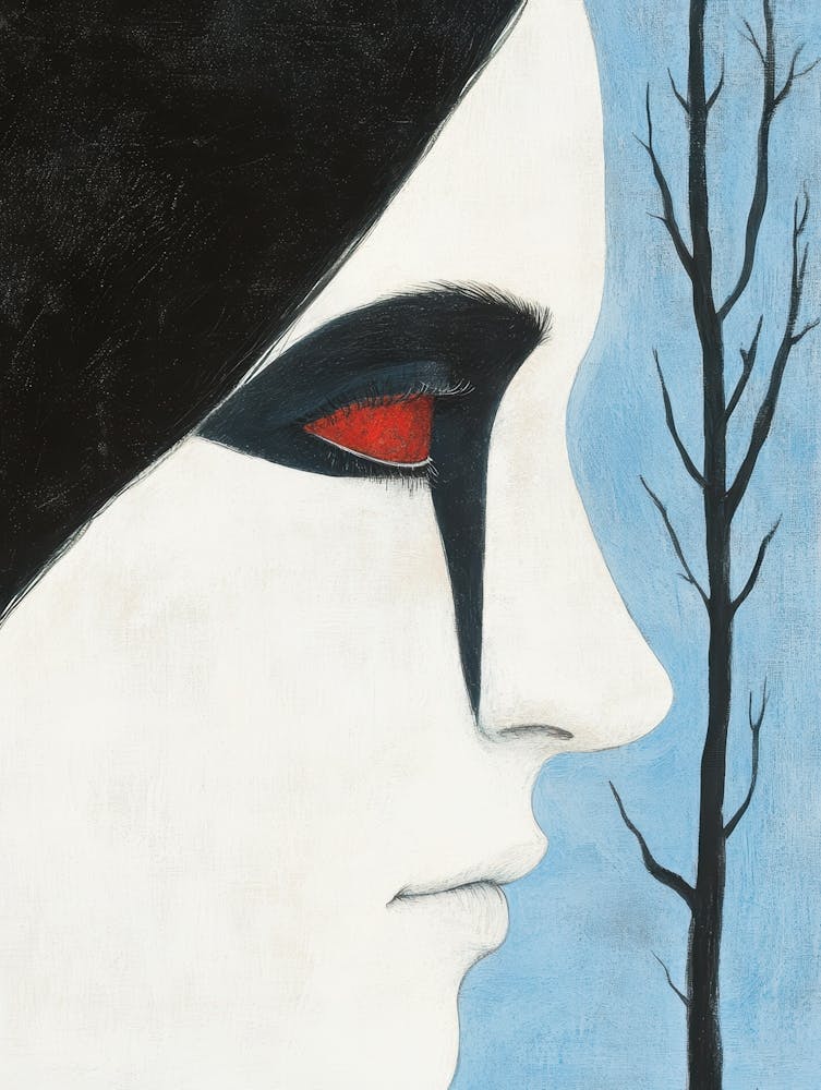 Woman With Red Eyes