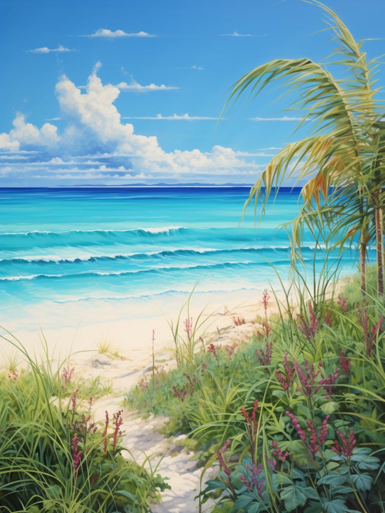 A Painting Of Grace Bay Beach, Turks And Caicos Islands 2