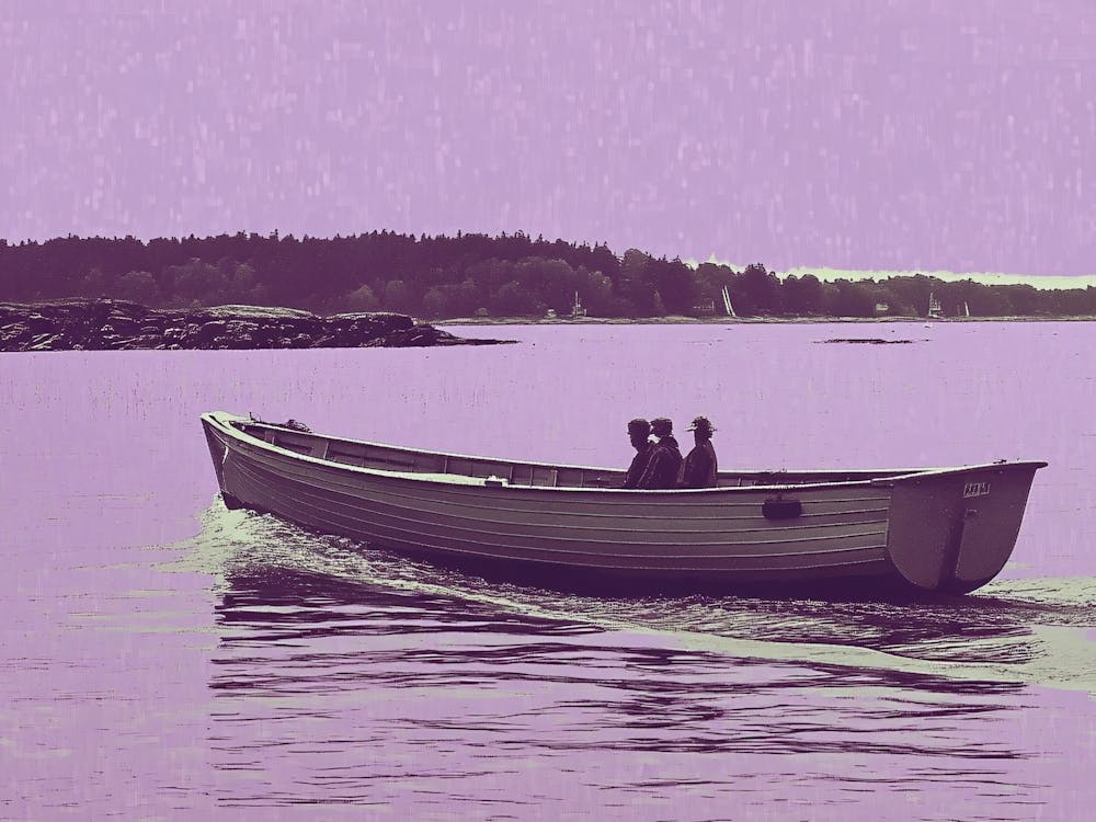 Purple Boat In The Water