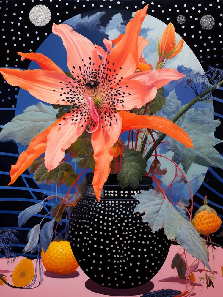 Surreal Florals Moonflower 3 Flower Painting