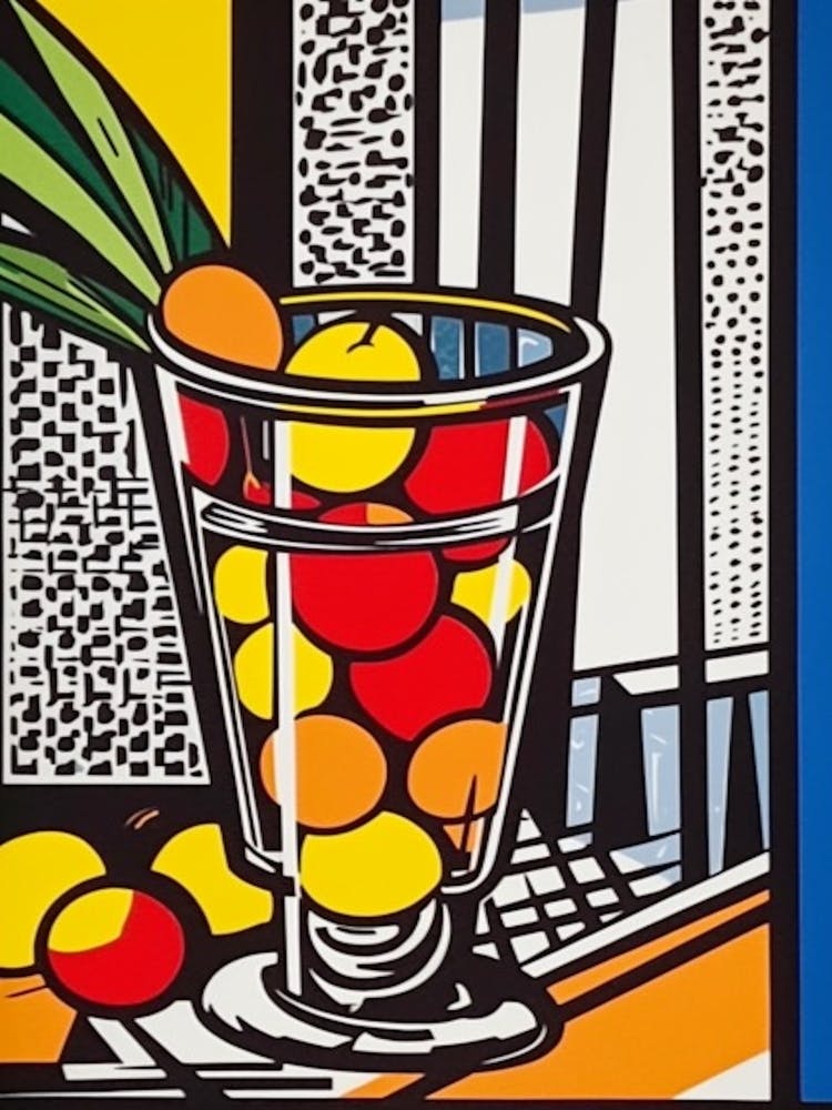 Stock Flower Still Life  2 Pop Art Style